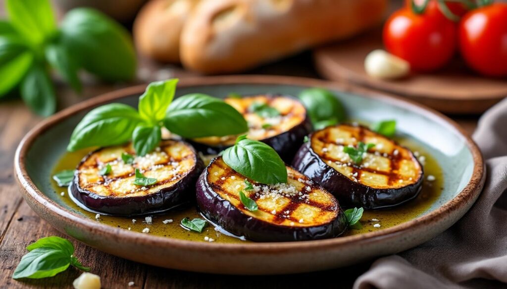 découvrez la recette des aubergines grillées au four à l'italienne, une astuce simple pour un plat savoureux, léger et plein de fraîcheur.