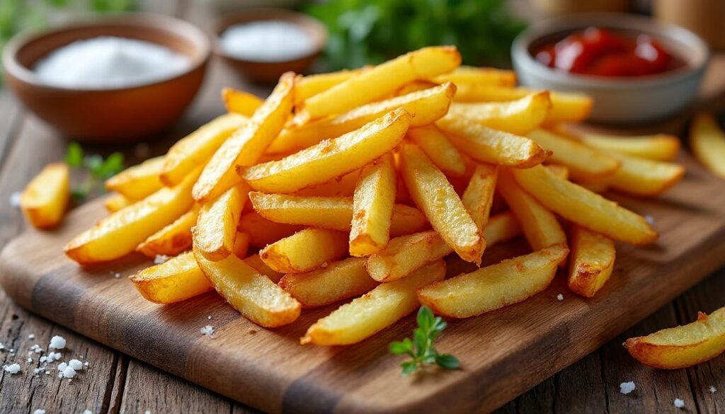 découvrez notre recette simple de frites au four maison pour des pommes de terre croustillantes et savoureuses, sans utiliser de friture. une alternative saine et gourmande à essayer absolument !