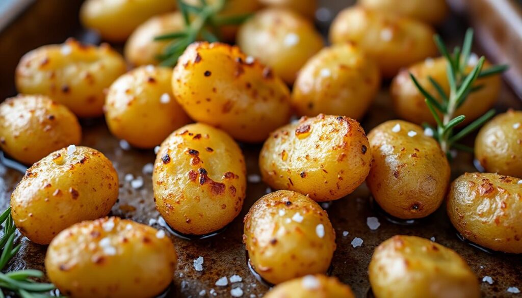 découvrez la recette des pommes de terre grenaille au four, croustillantes à l'extérieur et fondantes à l'intérieur, pour une peau dorée et savoureuse à chaque bouchée.