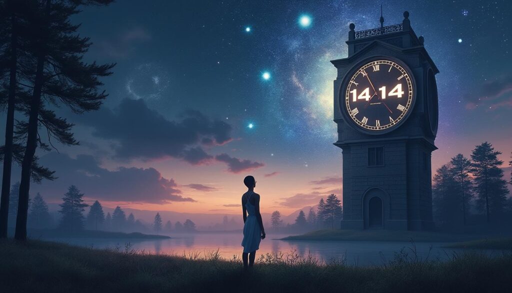 découvrez la signification profonde de l'heure miroir 14h14 et le message que l'univers essaie de vous faire passer pour guider votre chemin.