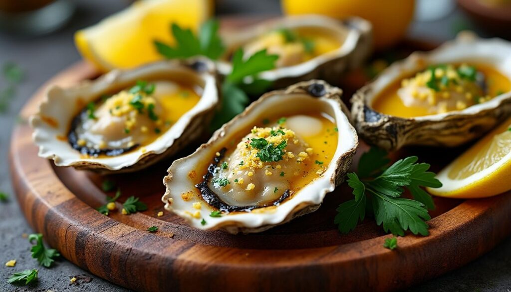 découvrez notre recette simple et délicieuse d'huîtres au four pour sublimer ce trésor de la mer en un plat savoureux et élégant.