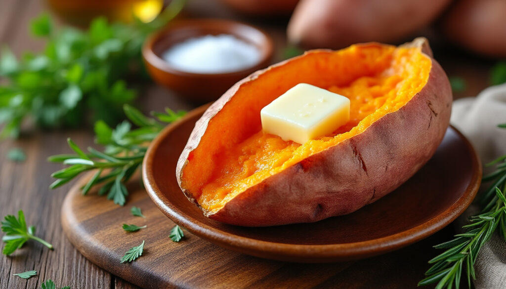 découvrez notre recette facile de patate douce au four, un accompagnement savoureux, sain et rapide à préparer pour sublimer vos repas.